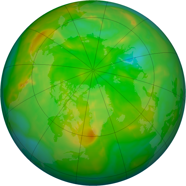 Arctic ozone map for 19 June 2009
